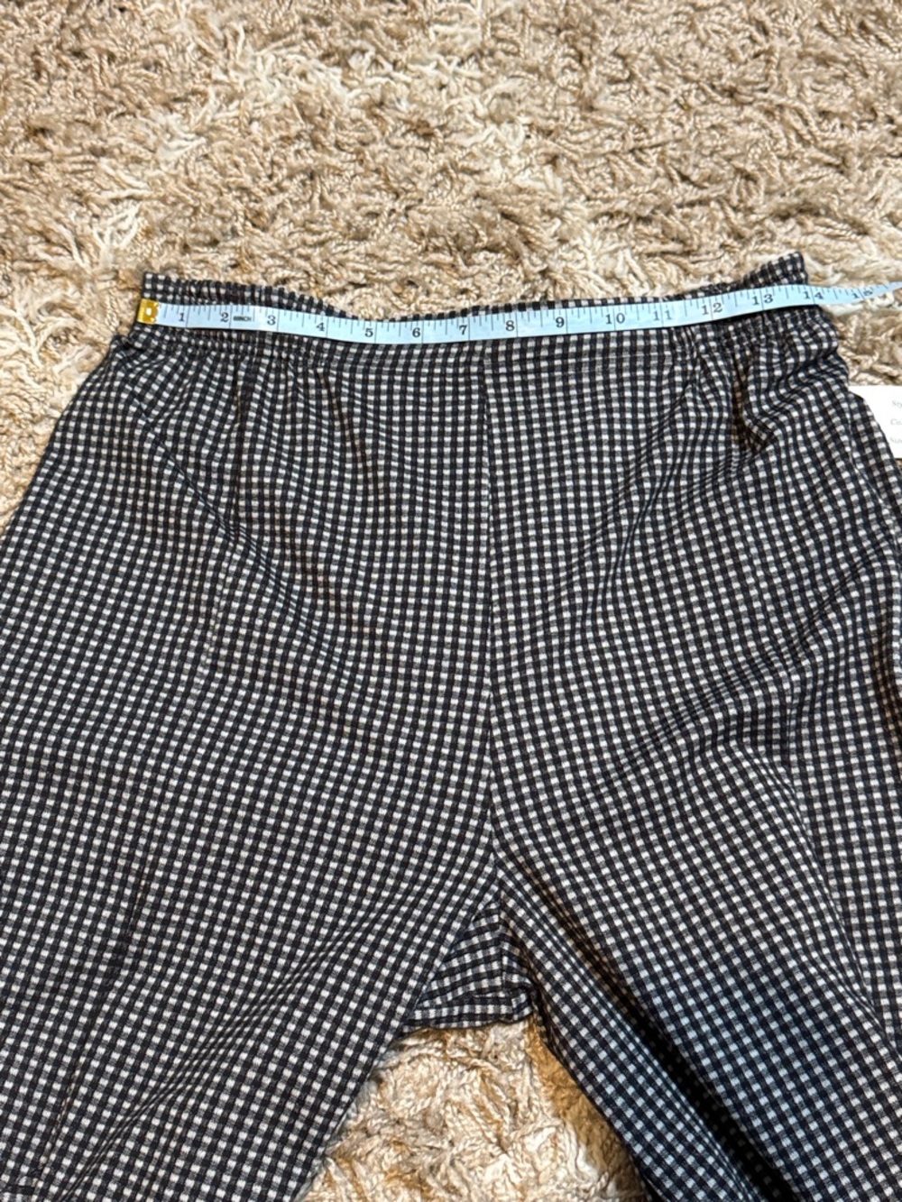 NWT XIAO Black & Gray Gingham Lantern Lagenlook Pants size Medium - Picture 7 of 12
